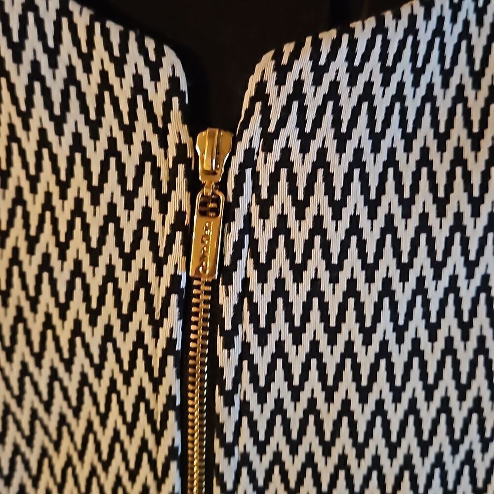 Calvin klein woman white black zigzag  Blazer 6 - Picture 6 of 7